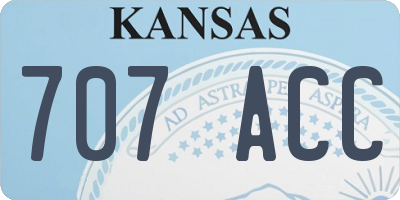 KS license plate 707ACC