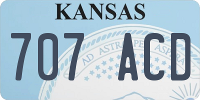 KS license plate 707ACD