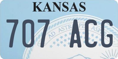 KS license plate 707ACG