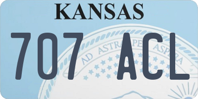 KS license plate 707ACL