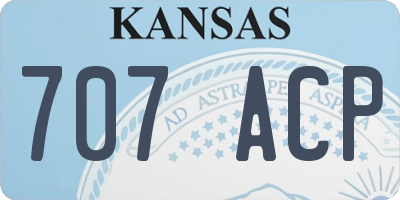 KS license plate 707ACP