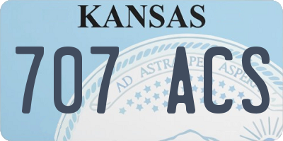 KS license plate 707ACS