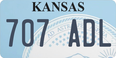 KS license plate 707ADL
