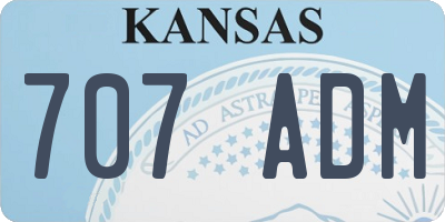 KS license plate 707ADM