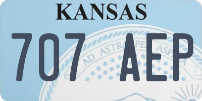 KS license plate 707AEP