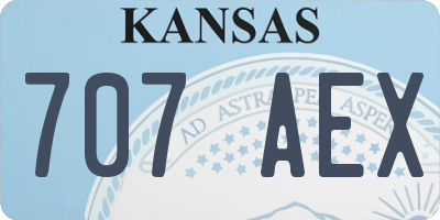 KS license plate 707AEX