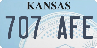 KS license plate 707AFE