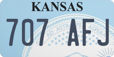 KS license plate 707AFJ