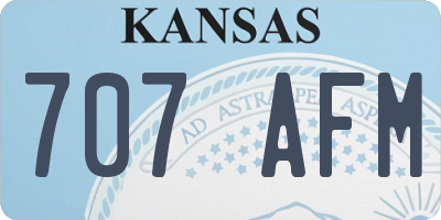 KS license plate 707AFM