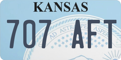 KS license plate 707AFT
