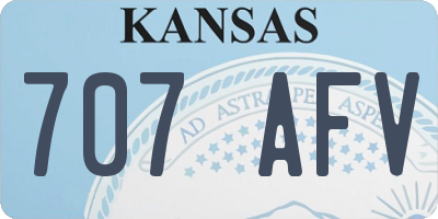KS license plate 707AFV