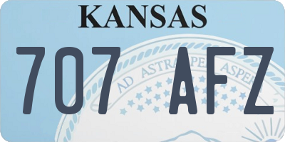 KS license plate 707AFZ