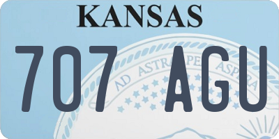 KS license plate 707AGU