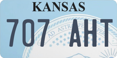 KS license plate 707AHT
