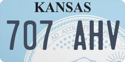 KS license plate 707AHV