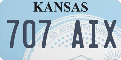 KS license plate 707AIX