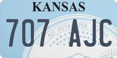 KS license plate 707AJC