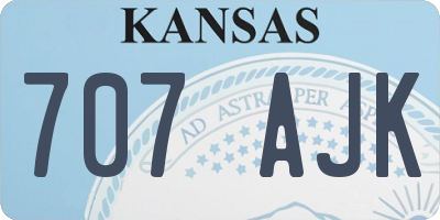 KS license plate 707AJK