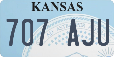 KS license plate 707AJU