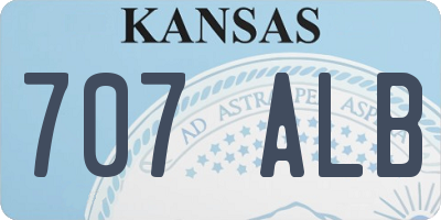 KS license plate 707ALB