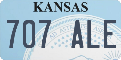 KS license plate 707ALE