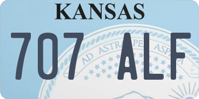 KS license plate 707ALF