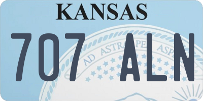 KS license plate 707ALN