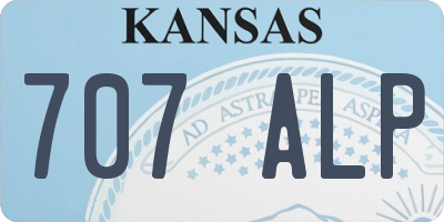 KS license plate 707ALP