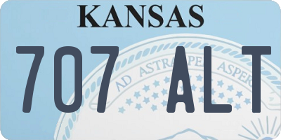 KS license plate 707ALT