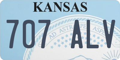 KS license plate 707ALV
