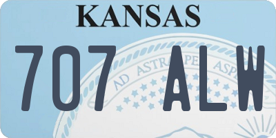 KS license plate 707ALW