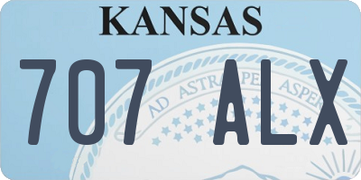 KS license plate 707ALX