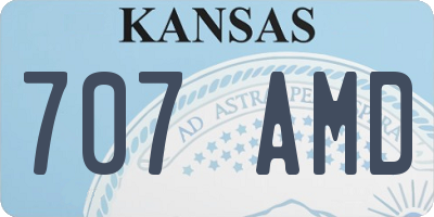 KS license plate 707AMD