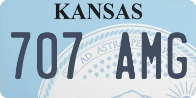 KS license plate 707AMG