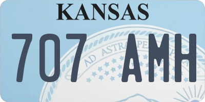 KS license plate 707AMH