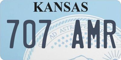 KS license plate 707AMR