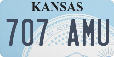KS license plate 707AMU