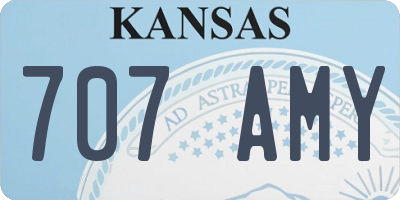 KS license plate 707AMY