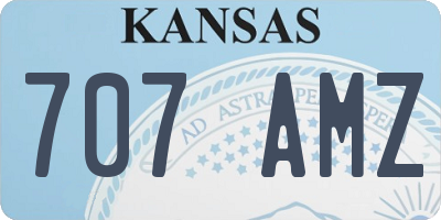 KS license plate 707AMZ