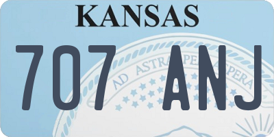 KS license plate 707ANJ