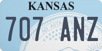KS license plate 707ANZ