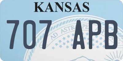 KS license plate 707APB