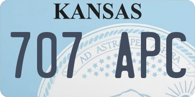 KS license plate 707APC