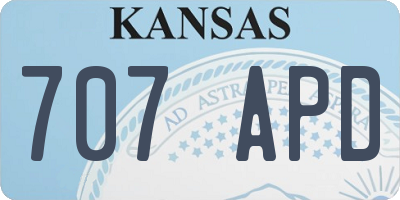 KS license plate 707APD