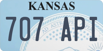 KS license plate 707API