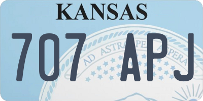 KS license plate 707APJ