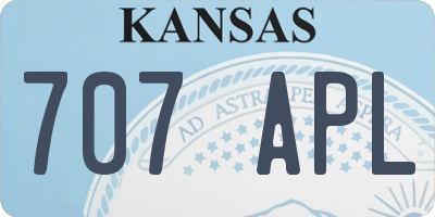 KS license plate 707APL