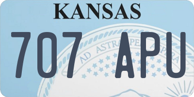 KS license plate 707APU