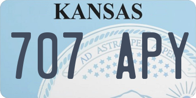 KS license plate 707APY