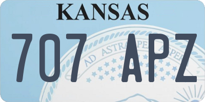 KS license plate 707APZ